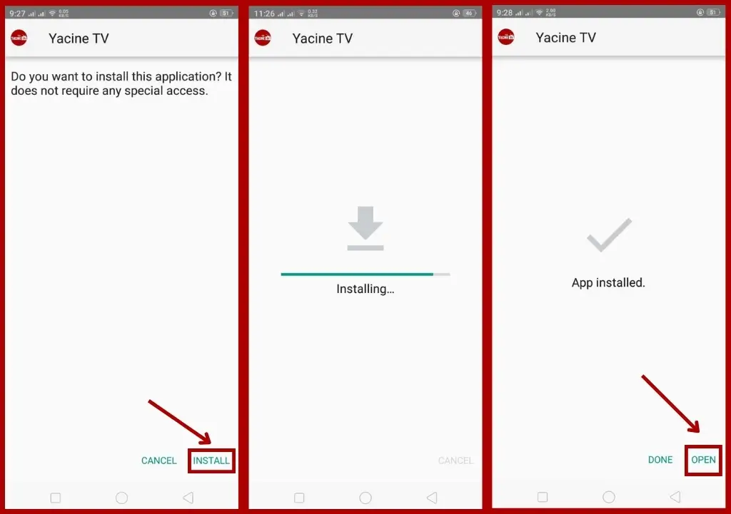Install Yacine TV APK On Your Android Device