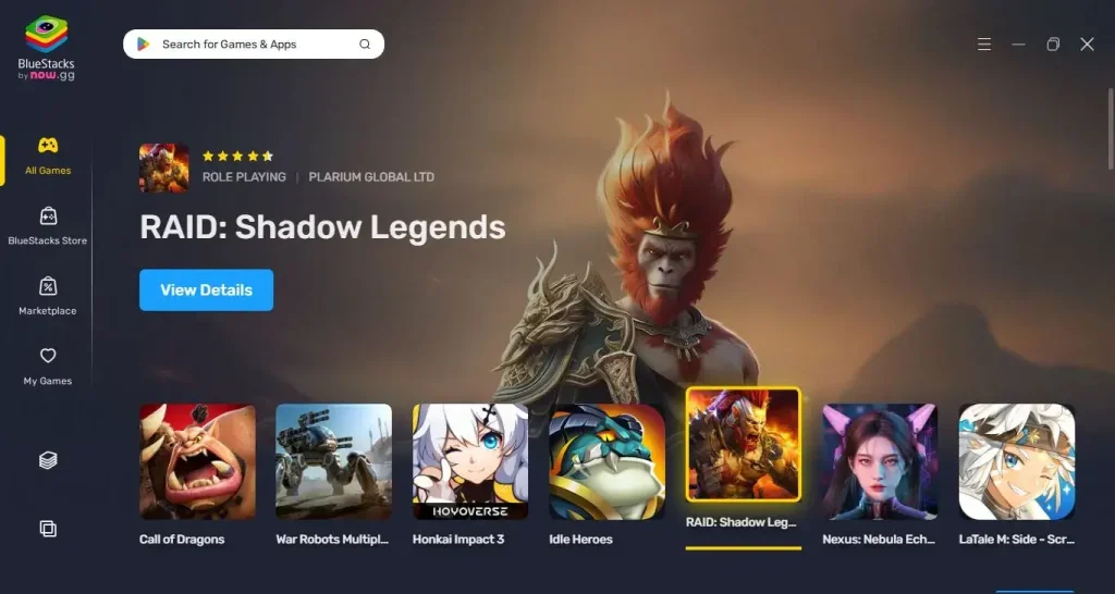 Launch Blue Stacks X On PC
