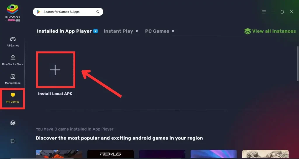 Select Install Local APK To Choose Yacine TV
